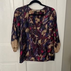 Pattern silk blouse - size 2